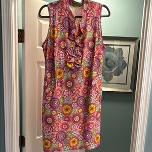 Floral Sleeveless Dress - Pink Multicolor